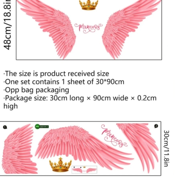 Angel wings wall decal - Picture 3 of 3